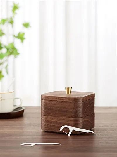 Scatola a filo filo dentale in legno